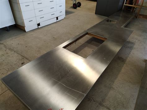 sheet metal bench top|stainless steel benches with sinks.